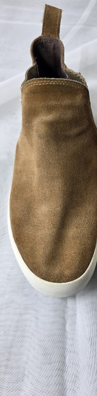 Sperry Tan Canvas Boat Shoes with White Trim